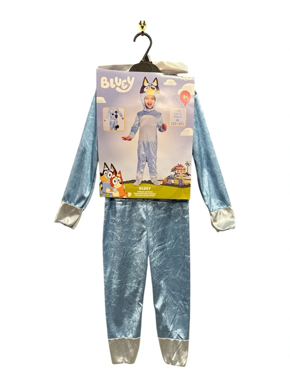 Disguise Bluey Costume Kids Bluey Character Outfit w Jumpsuit and Mask Sz 3T-4T
